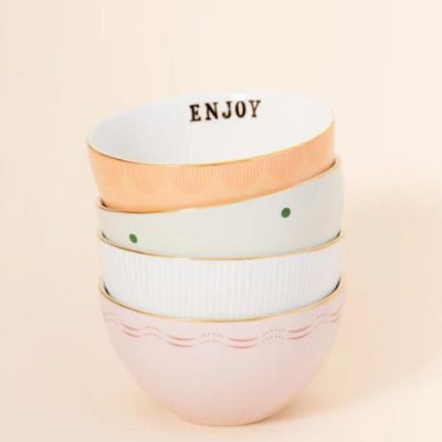 Set 4 bowls cereals Slogan By Yvonne Ellen