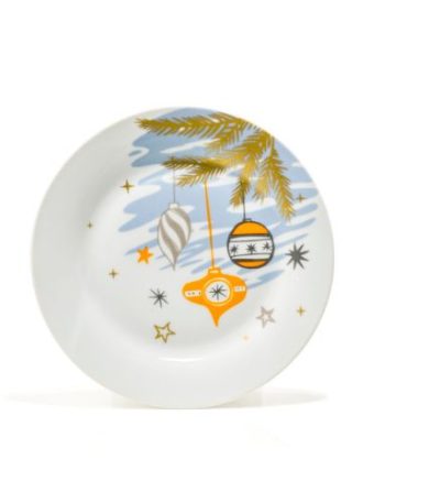 Piattino dolce con decori Sfere natalizie
