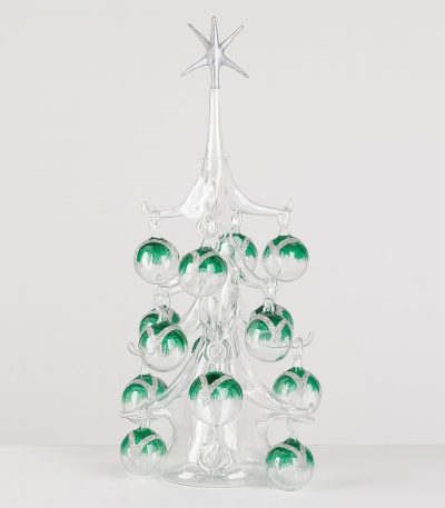 Albero di natale in vetro soffiato